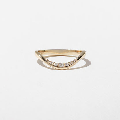 Eira- Round Curved Lab Grown Diamond Wedding Band