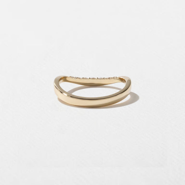 Eira- Round Curved Lab Grown Diamond Wedding Band