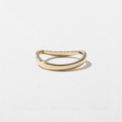 Eira- Round Curved Lab Grown Diamond Wedding Band