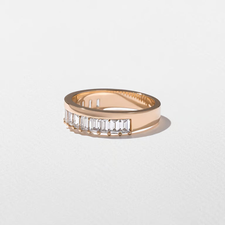 Electra- Emerald Channel Set Eternity Lab Grown Diamond Wedding Band