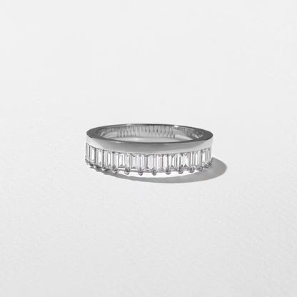 Electra- Emerald Channel Set Eternity Lab Grown Diamond Wedding Band