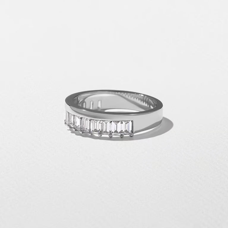 Electra- Emerald Channel Set Eternity Lab Grown Diamond Wedding Band