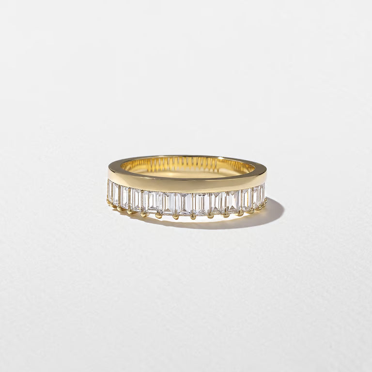 Electra- Emerald Channel Set Eternity Lab Grown Diamond Wedding Band