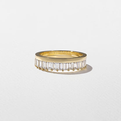 Electra- Emerald Channel Set Eternity Lab Grown Diamond Wedding Band