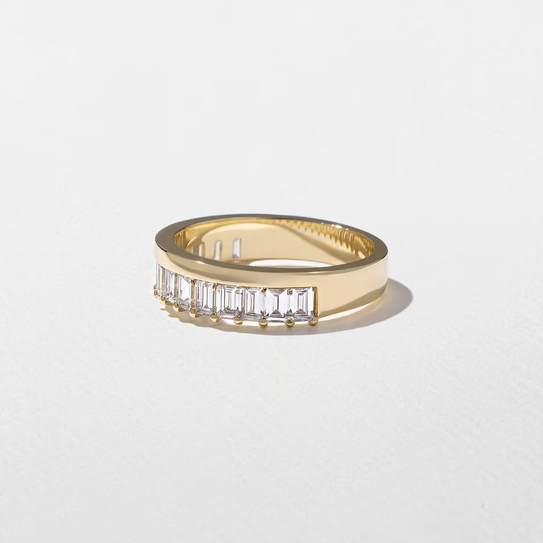 Electra- Emerald Channel Set Eternity Lab Grown Diamond Wedding Band