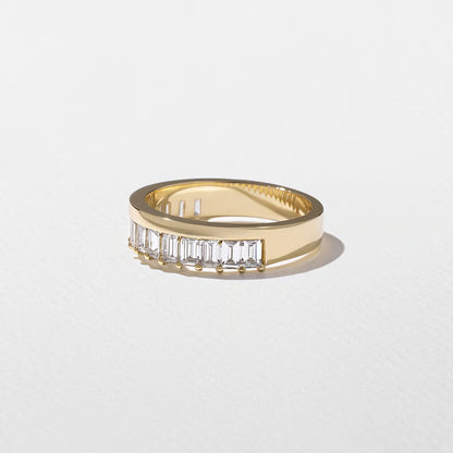 Electra- Emerald Channel Set Eternity Lab Grown Diamond Wedding Band