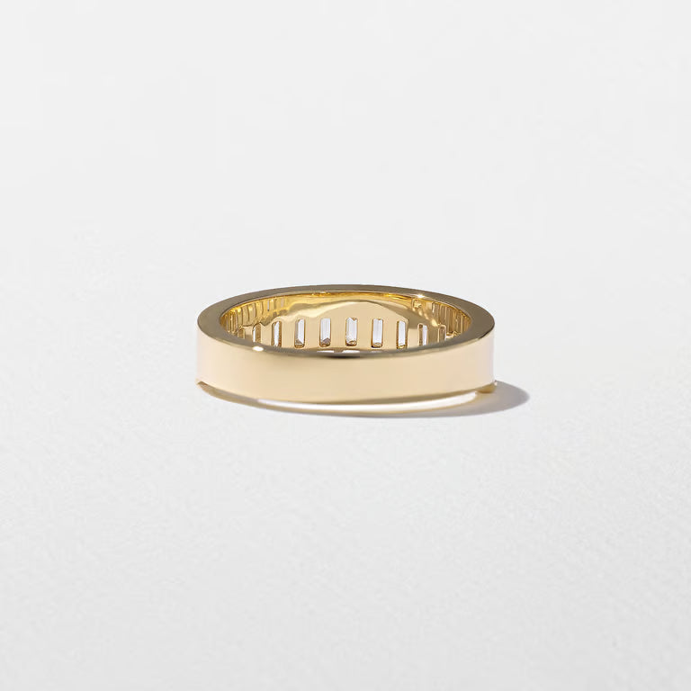 Electra- Emerald Channel Set Eternity Lab Grown Diamond Wedding Band