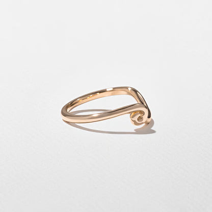 Elowen- Curved Twirl Wedding Band