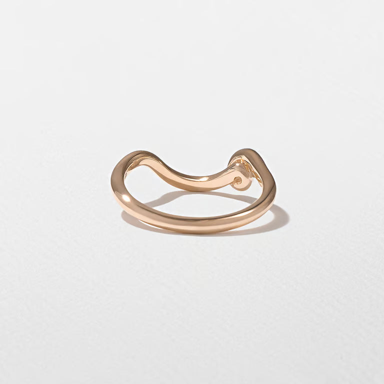 Elowen- Curved Twirl Wedding Band