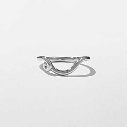 Elowen- Curved Twirl Wedding Band