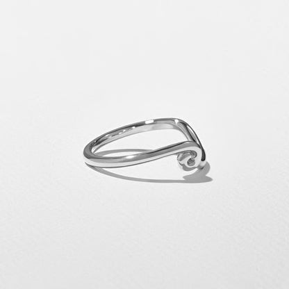 Elowen- Curved Twirl Wedding Band