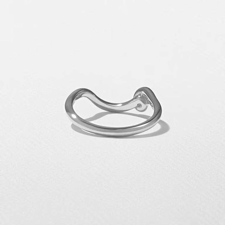 Elowen- Curved Twirl Wedding Band