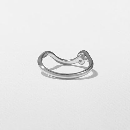 Elowen- Curved Twirl Wedding Band