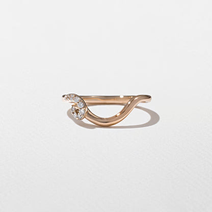 Emberly- Round Curved Twirl Lab Grown Diamond Wedding Band