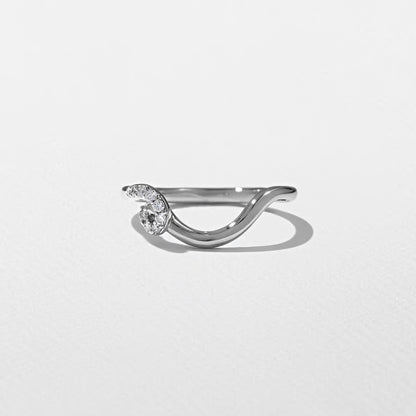 Emberly- Round Curved Twirl Lab Grown Diamond Wedding Band