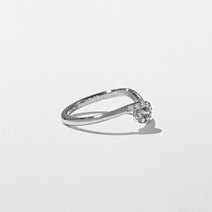 Emberly- Round Curved Twirl Lab Grown Diamond Wedding Band