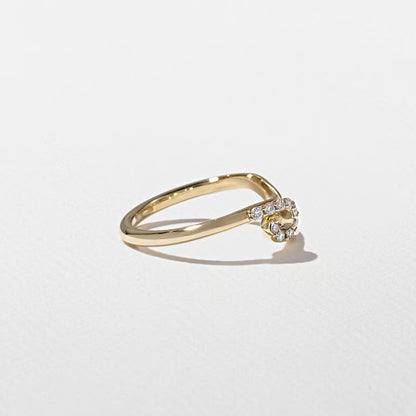 Emberly- Round Curved Twirl Lab Grown Diamond Wedding Band