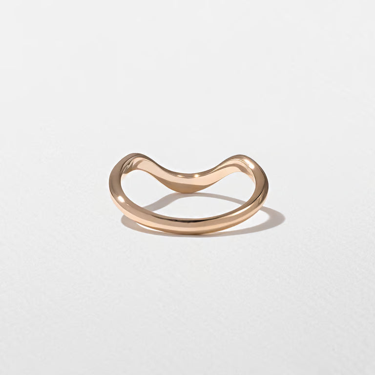 Evadne- Curved Wedding Band