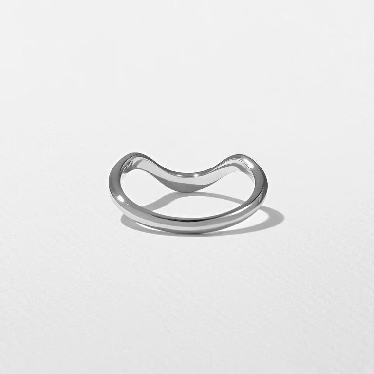 Evadne- Curved Wedding Band