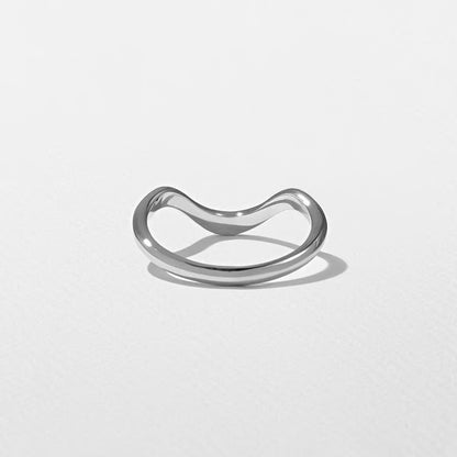 Evadne- Curved Wedding Band