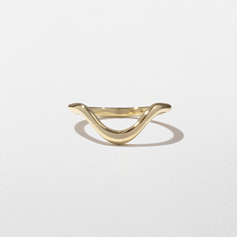 Evadne- Curved Wedding Band