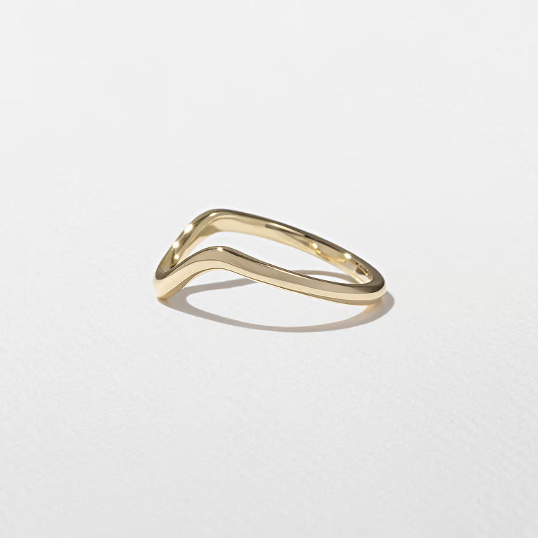 Evadne- Curved Wedding Band