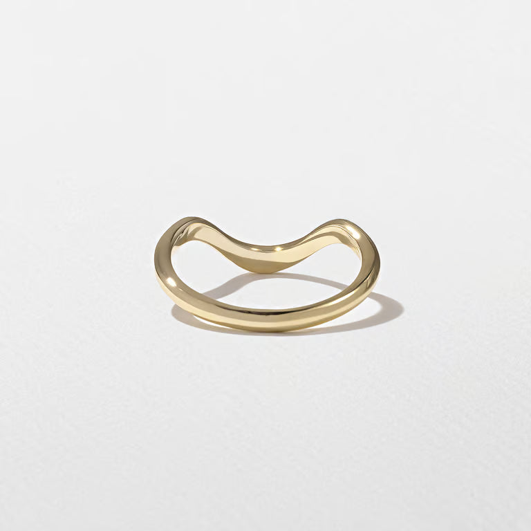 Evadne- Curved Wedding Band