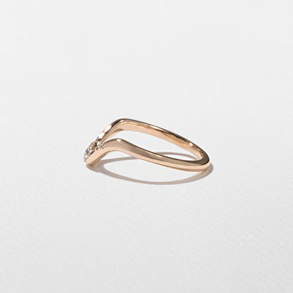 Fern- Round Curved Lab Grown Diamond Wedding Band