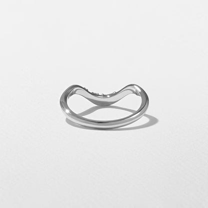 Fern- Round Curved Lab Grown Diamond Wedding Band