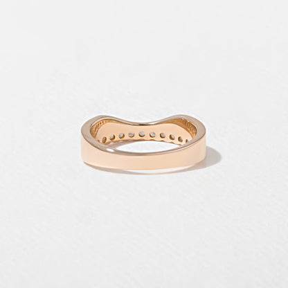 Gwyneth- Round Wide Lab Grown Diamond Wedding Band