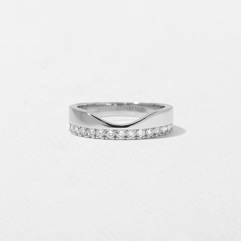 Gwyneth- Round Wide Lab Grown Diamond Wedding Band