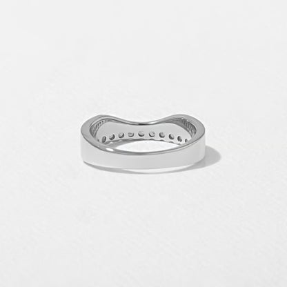 Gwyneth- Round Wide Lab Grown Diamond Wedding Band