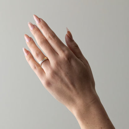 Gwyneth- Round Wide Lab Grown Diamond Wedding Band