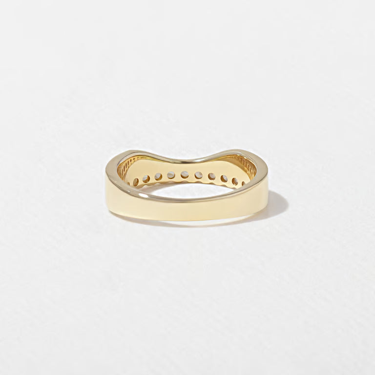 Gwyneth- Round Wide Lab Grown Diamond Wedding Band
