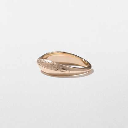Hestia- Texture Crossover Wedding Band