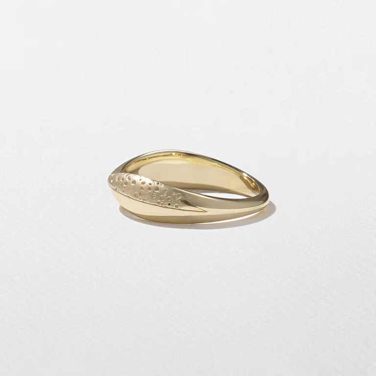 Hestia- Texture Crossover Wedding Band