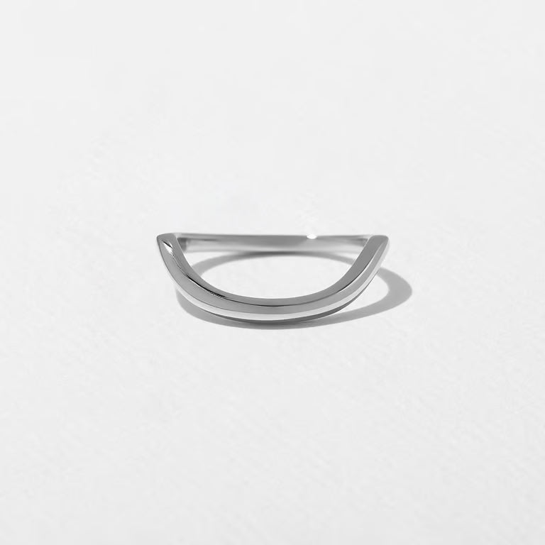 Idalia- Curved Wedding Band