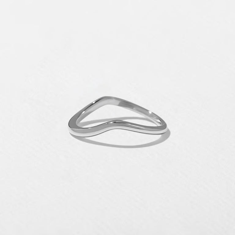 Idalia- Curved Wedding Band