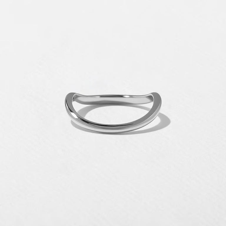 Idalia- Curved Wedding Band