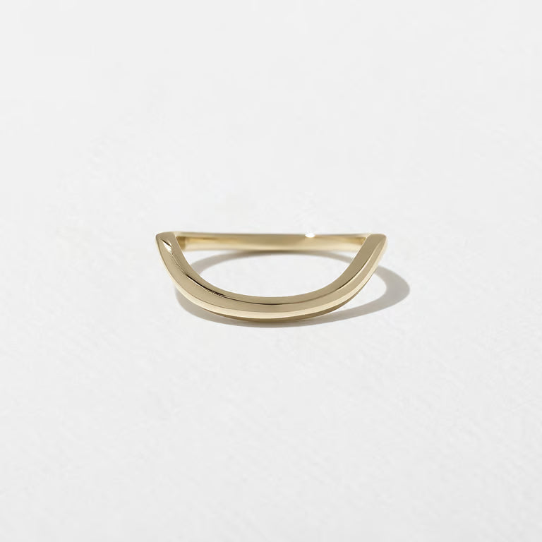 Idalia- Curved Wedding Band