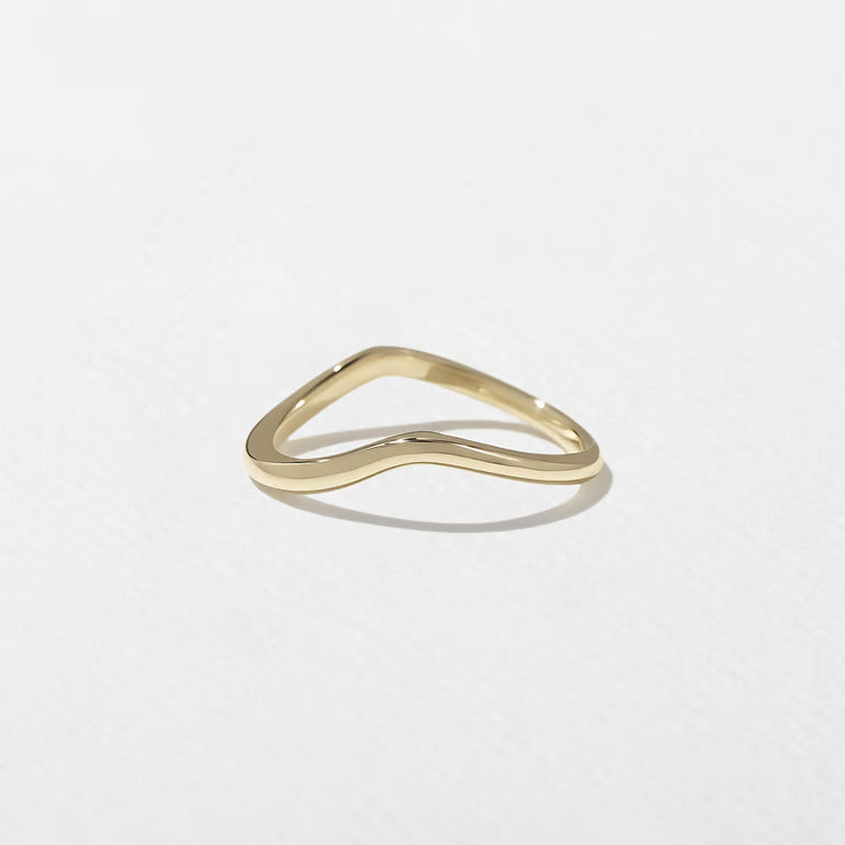 Idalia- Curved Wedding Band
