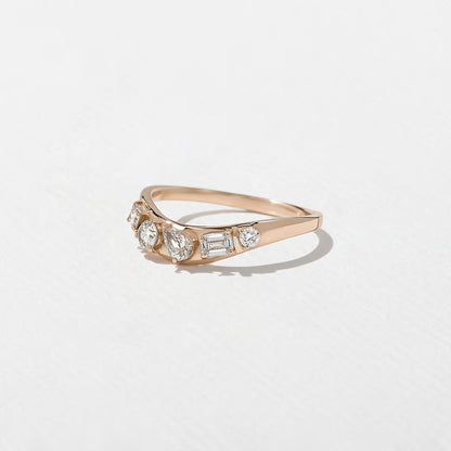 Isola- Round, Pear, Emerald & Pear Lab Grown Diamond Wedding Band