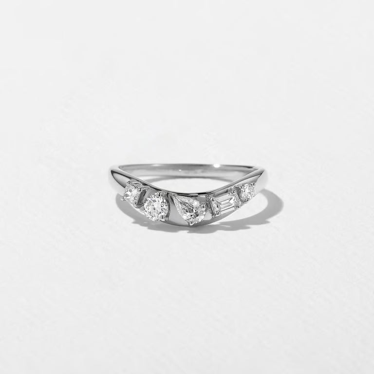 Isola- Round, Pear, Emerald & Pear Lab Grown Diamond Wedding Band