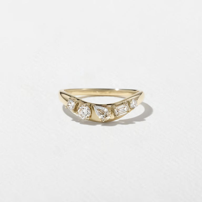 Isola- Round, Pear, Emerald & Pear Lab Grown Diamond Wedding Band