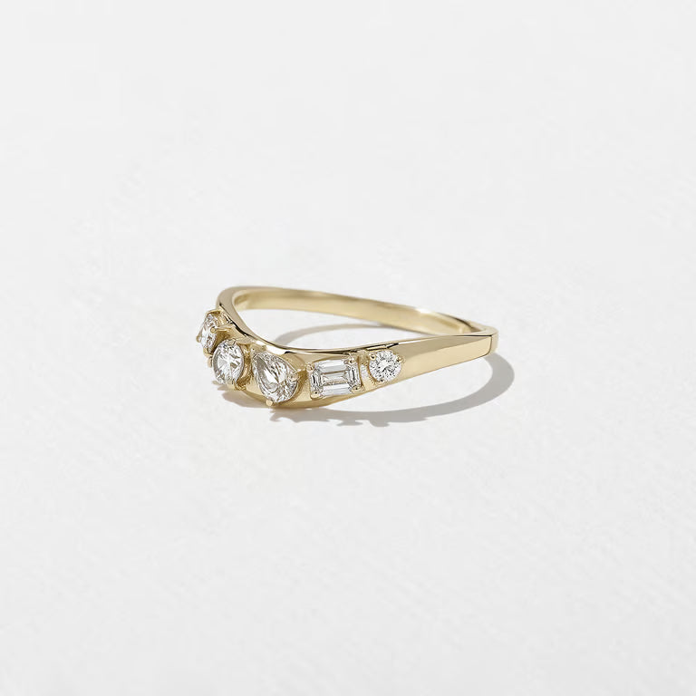 Isola- Round, Pear, Emerald & Pear Lab Grown Diamond Wedding Band