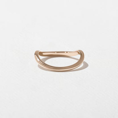 Indigo- Round Curved Lab Grown Diamond Wedding Band
