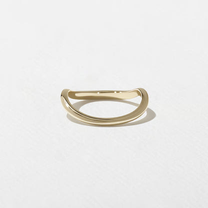 Indigo- Round Curved Lab Grown Diamond Wedding Band
