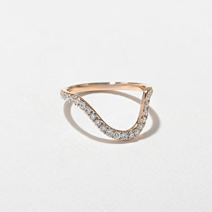 Iolanthe- Round Curved Lab Grown Diamond Wedding Band