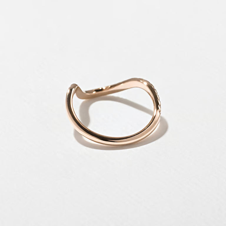 Iolanthe- Round Curved Lab Grown Diamond Wedding Band