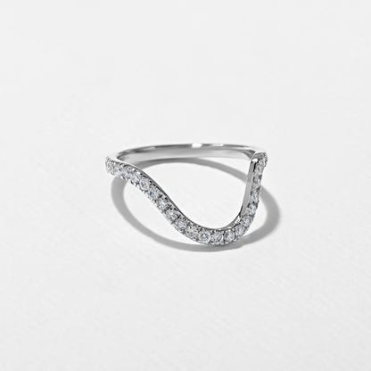 Iolanthe- Round Curved Lab Grown Diamond Wedding Band